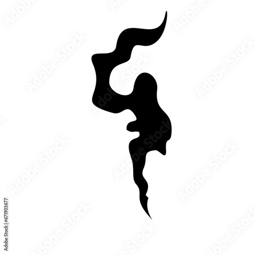 Smoke Smell Silhouette Vector Icon Silhouette