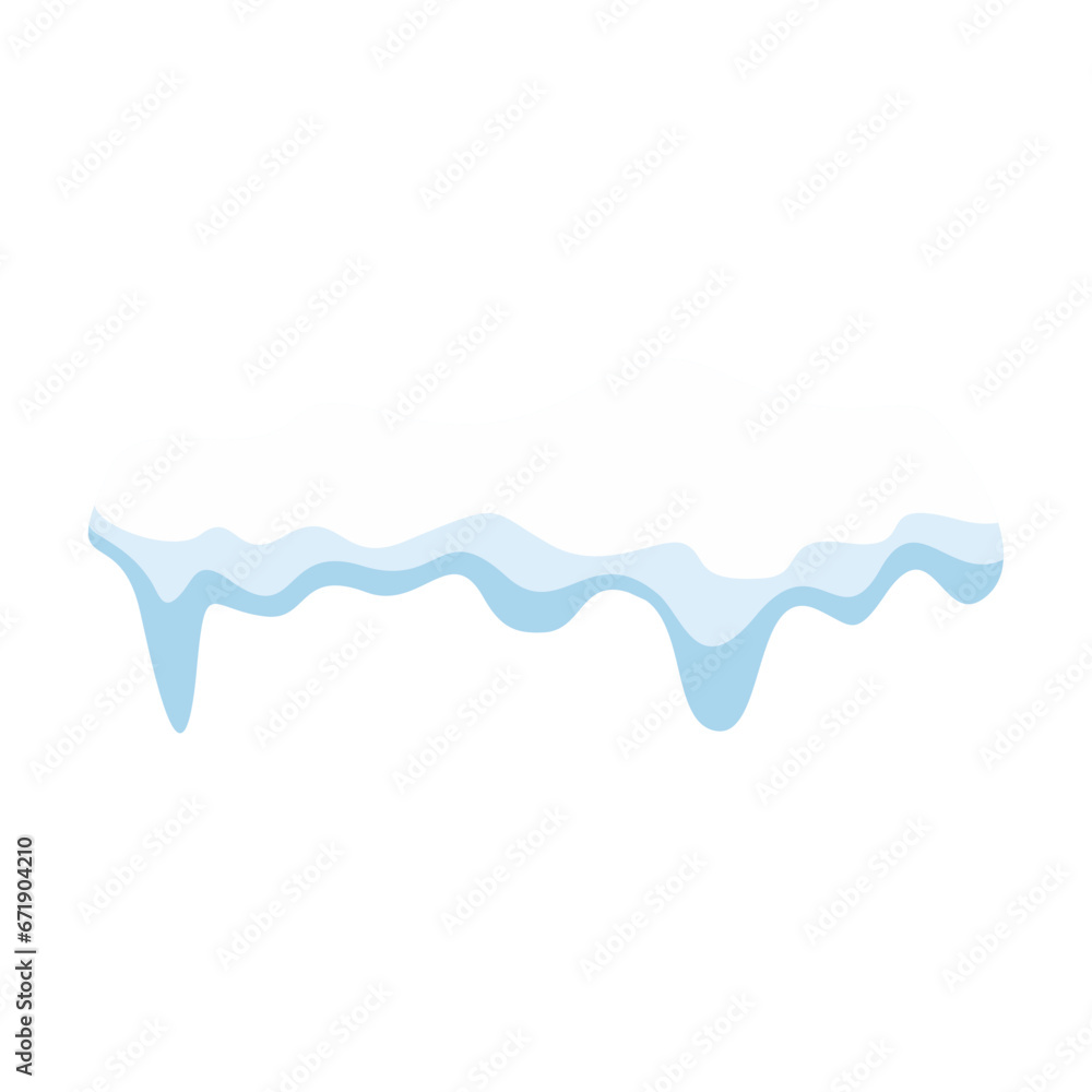 Snow Melted Vector Illustration 