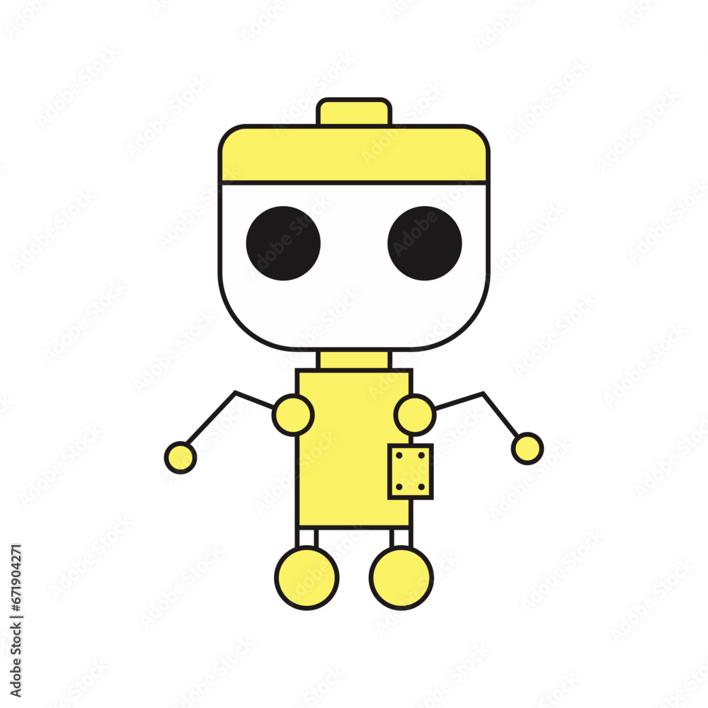 Character Robot Vector Illustration 