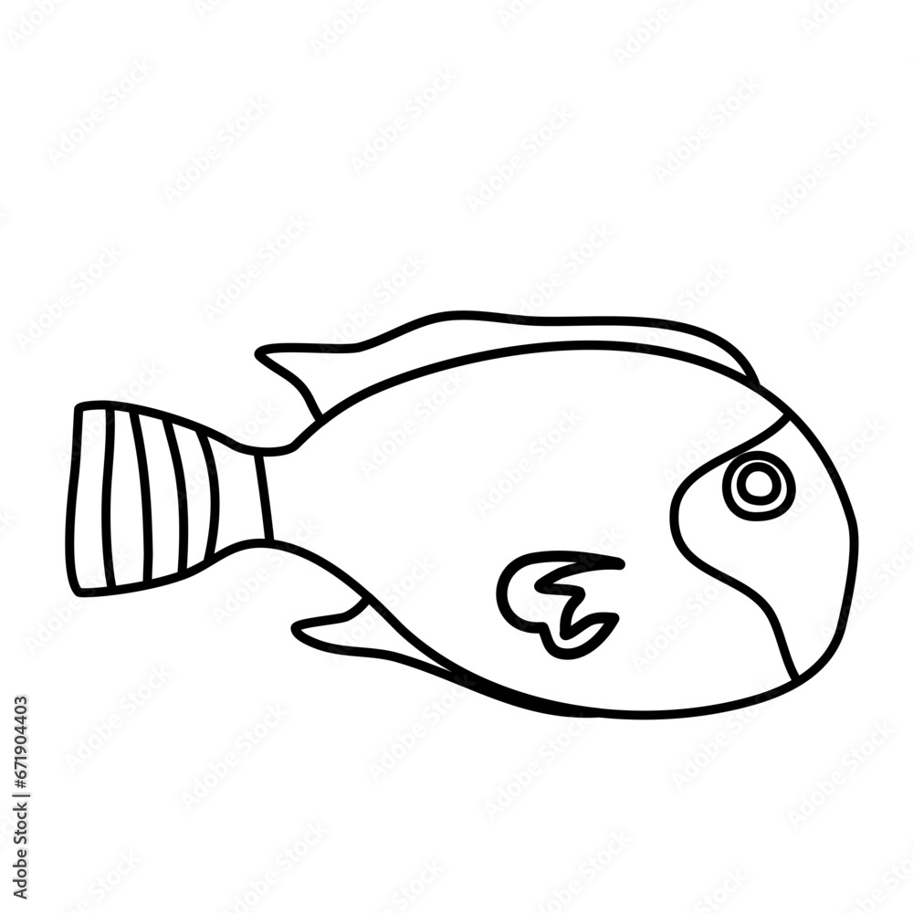 Lines Fish Vector Illustration Hand Drawn Lines Fish Vector Illustration Hand Drawn