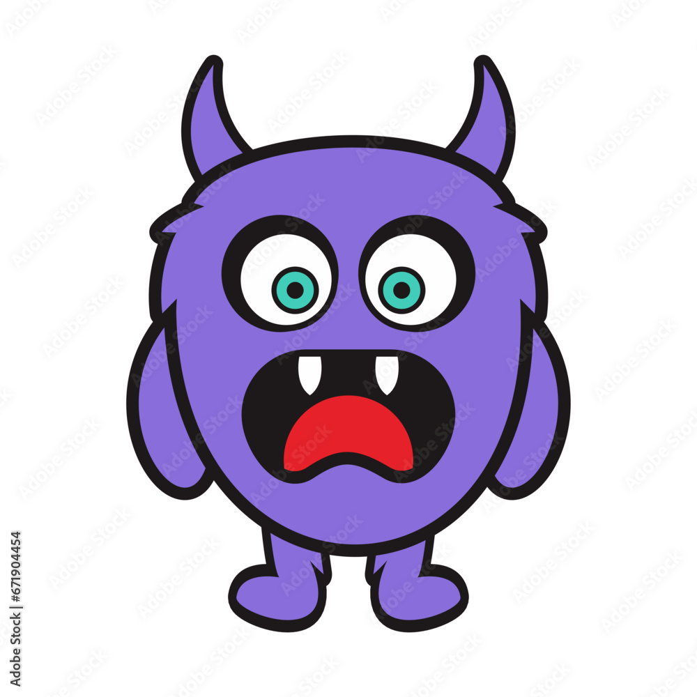 Cute Monster Vector Illustration 