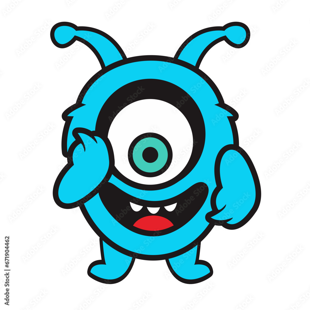 Cute Monster Vector Illustration Cute Monster Vector Illustration