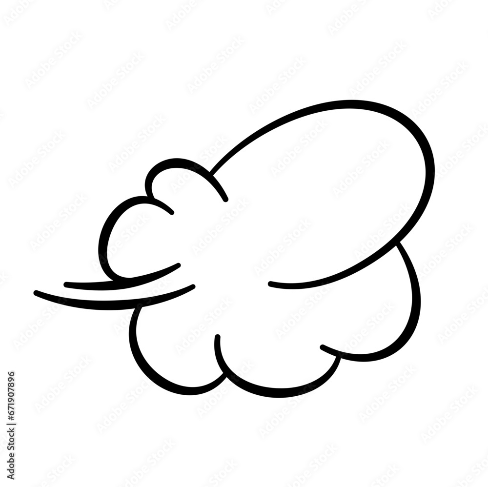 Cloud Cartoon Icon Lines Vector Illustration Cloud Cartoon Icon Lines Vector Illustration