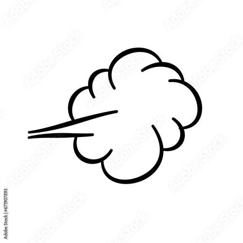 Cloud Cartoon Icon Lines Vector Illustration 