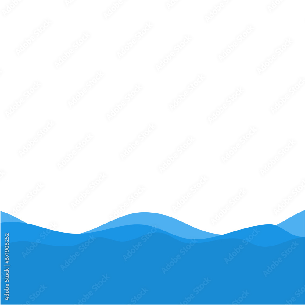 Blue Wave Vector Illustration 