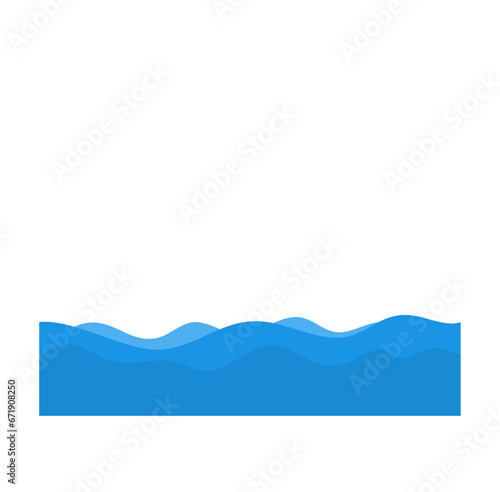 Blue Wave Vector Illustration 