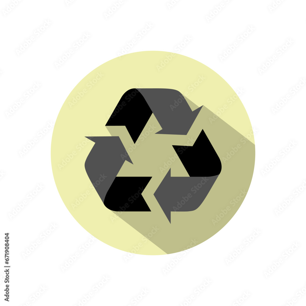 Reuse, recycle icon vector in flat style Reuse, recycle icon vector in flat style