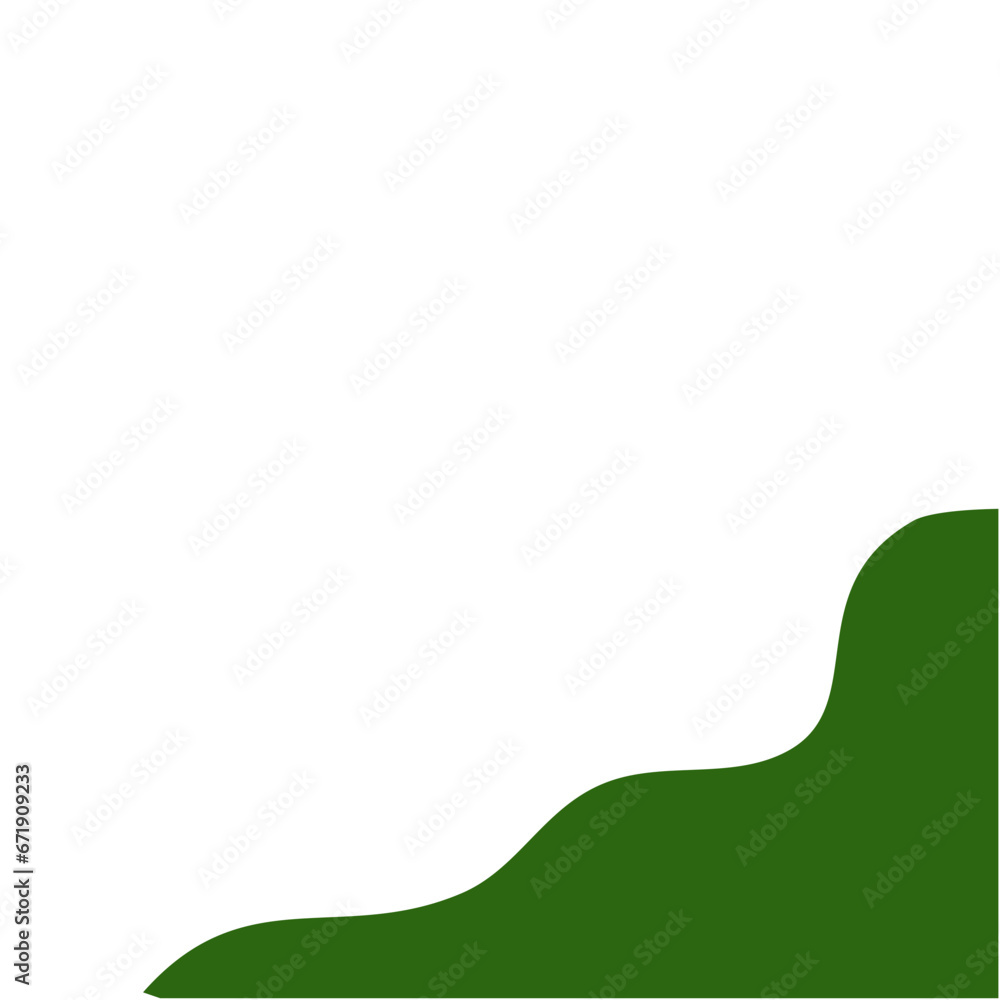 Fototapeta premium Corner Wave Shape Border Vector Illustration 