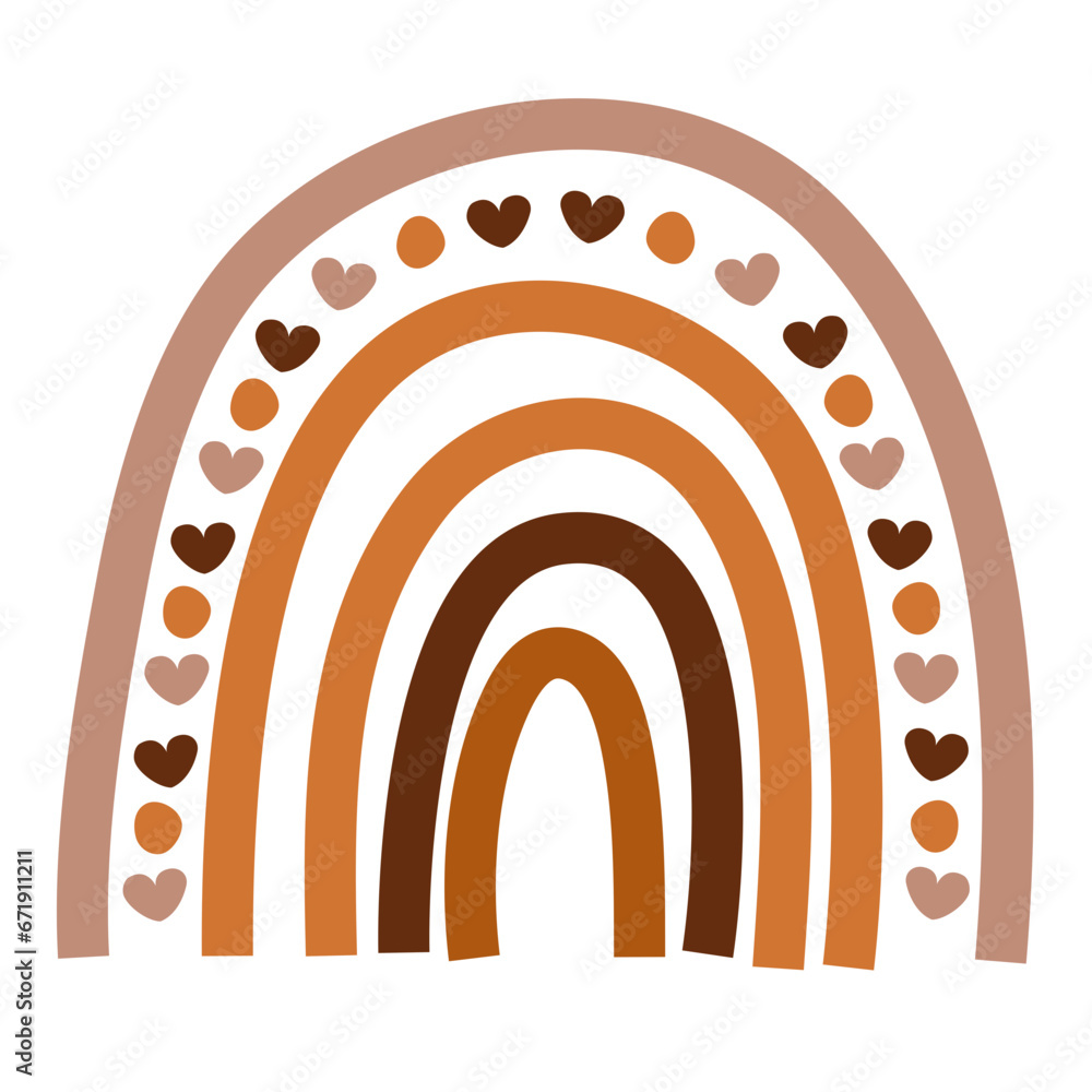 Cute Boho Rainbow Kids Vector Illustration Cute Boho Rainbow Kids Vector Illustration