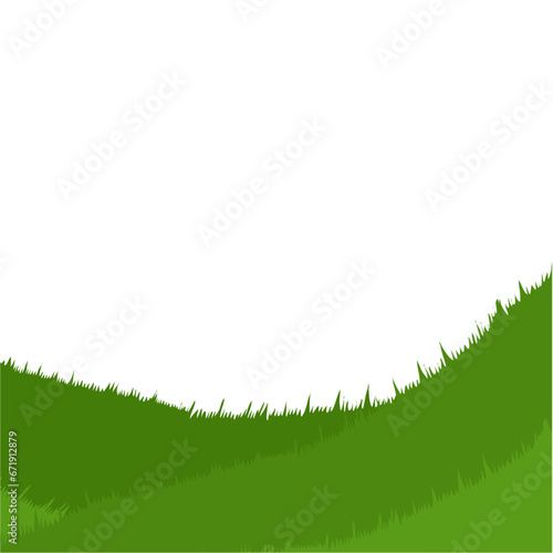 Cartoon Grass Vector Illustration 