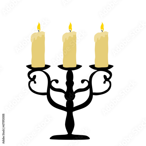 Candle Stand Illustration Vector 