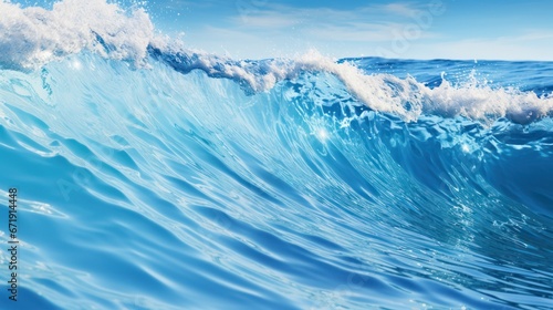 Gentle ocean waves in shades of blue