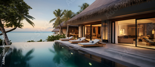 An opulent beachfront bungalow with a private infinity pool 3