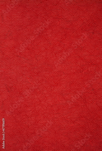 赤い和柄和紙背景