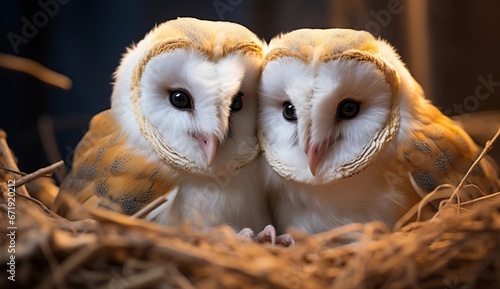 Barn owls couple © Diatomic