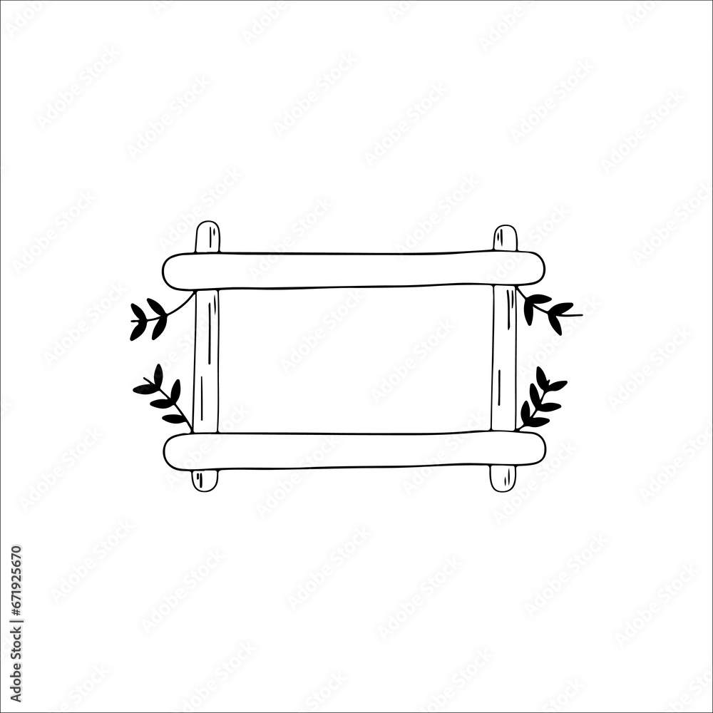 concept wooden frame vector illustration concept wooden frame vector illustration