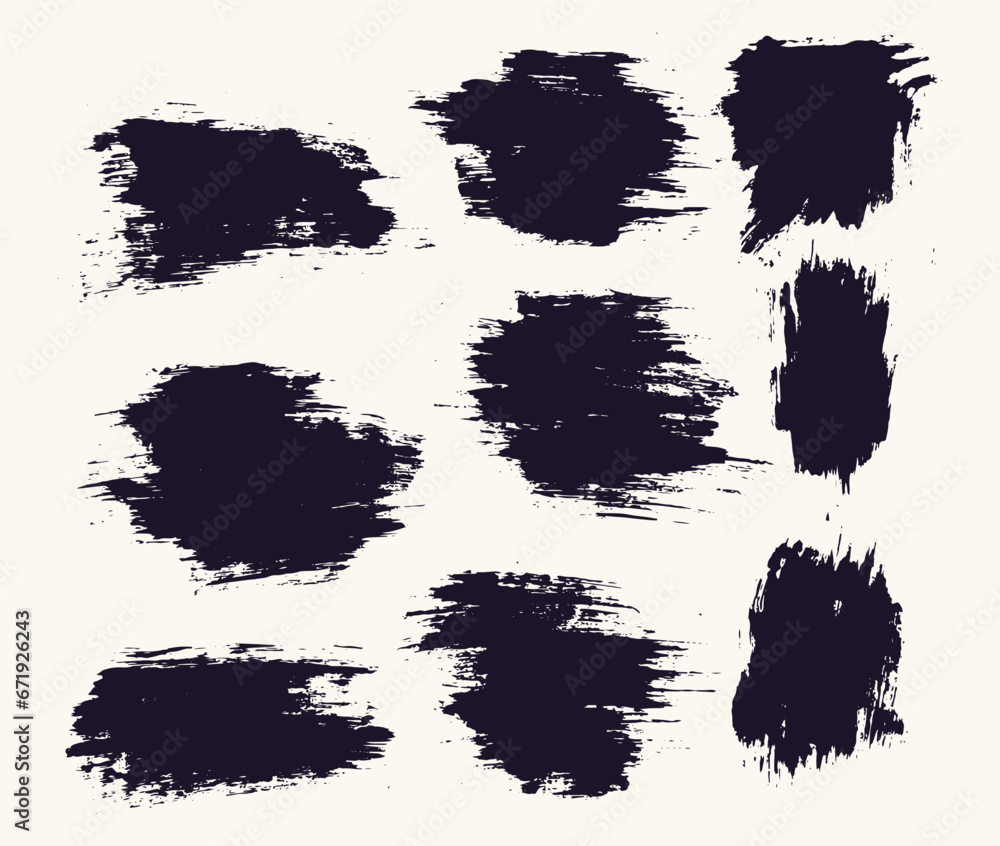 Creative black color grunge texture brush stroke