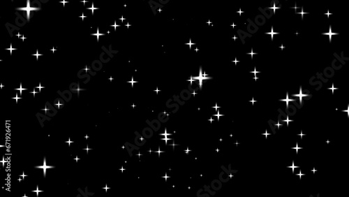 Picture of the twinkle glitter white star sparkling behind black background © tokyovisionaryroom