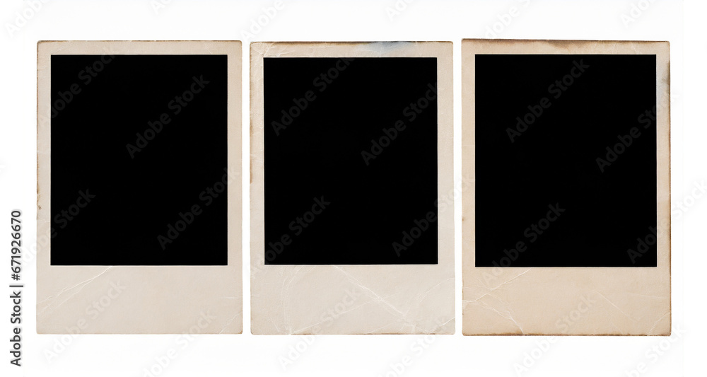 Old Polaroids Isolated on a White Background Old Polaroids Isolated on a White Background