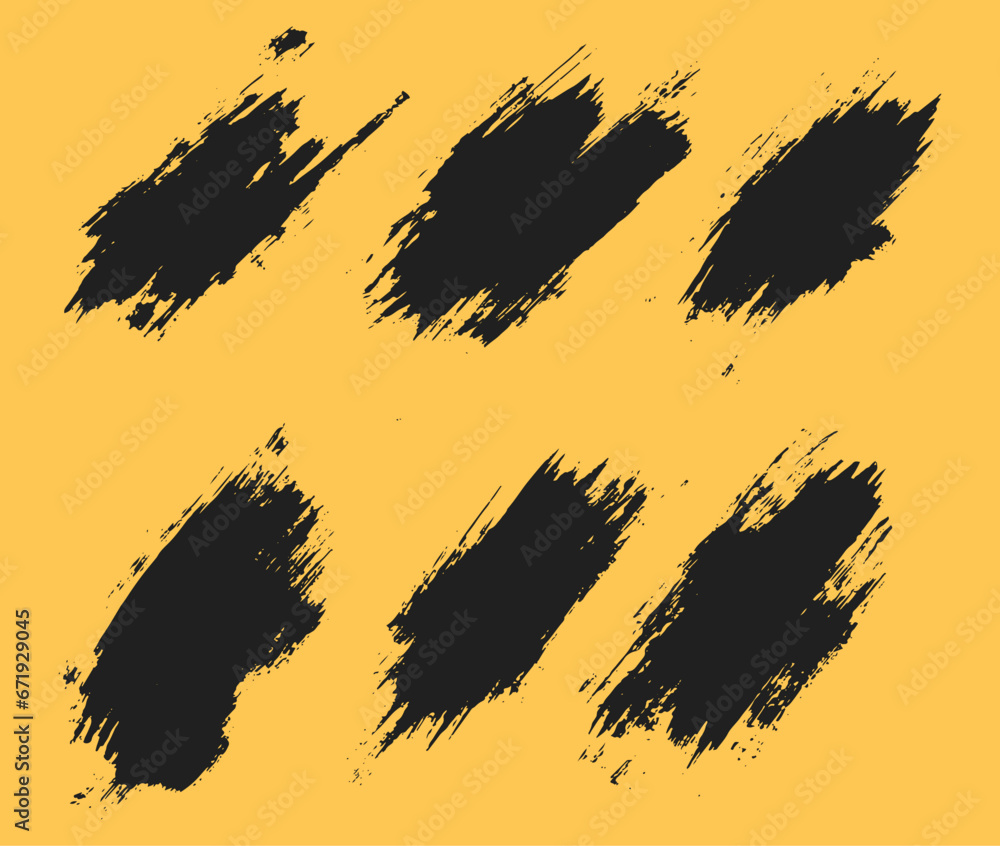 Abstract black color texture brush background