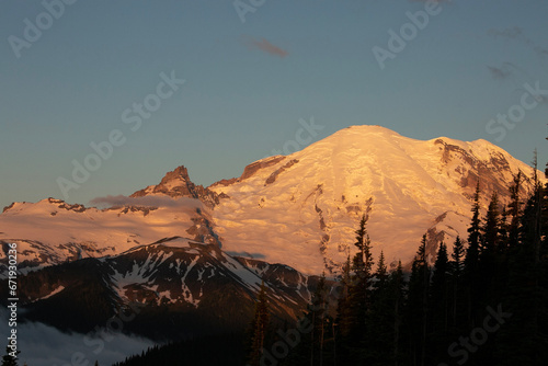 sunset in the mountains