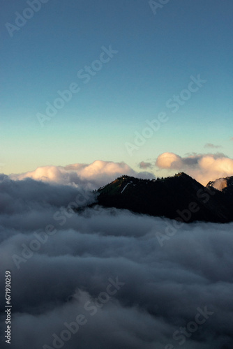 sunset in the mountains