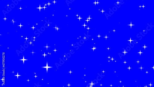Picture of the twinkle glitter white star sparkling behind blue background © tokyovisionaryroom