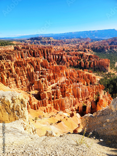 Bryce Canyon. A national park in the USA, Utah.  Beautiful views of the canyon
