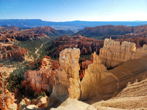 Bryce Canyon. A national park in the USA, Utah. Beautiful views of the canyon