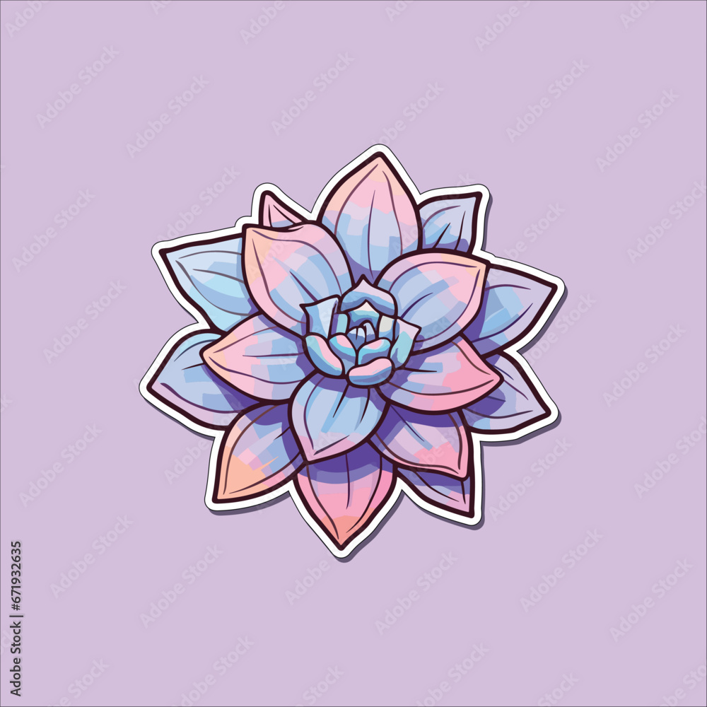 graptopetalum sticker cool colors kawaii clip art illustration graptopetalum sticker cool colors kawaii clip art illustration