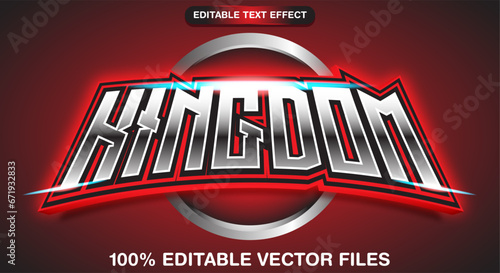 Kingdom text effect editable warrior and sword text style