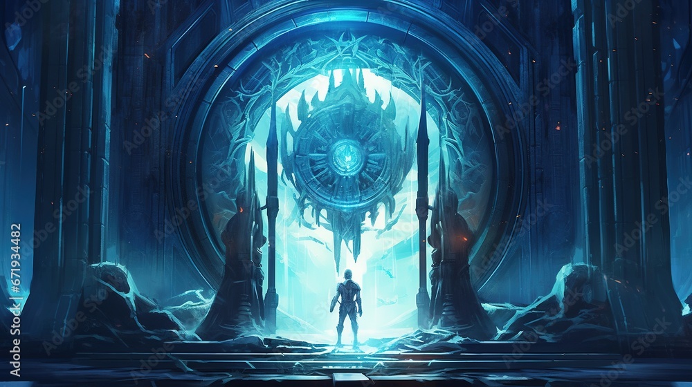guardian of the gate, digital art illustration, Generative AI guardian of the gate, digital art illustration, Generative AI