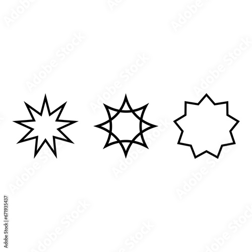 logo design vector abstract modern symbol logo icon 9 pointed star photo