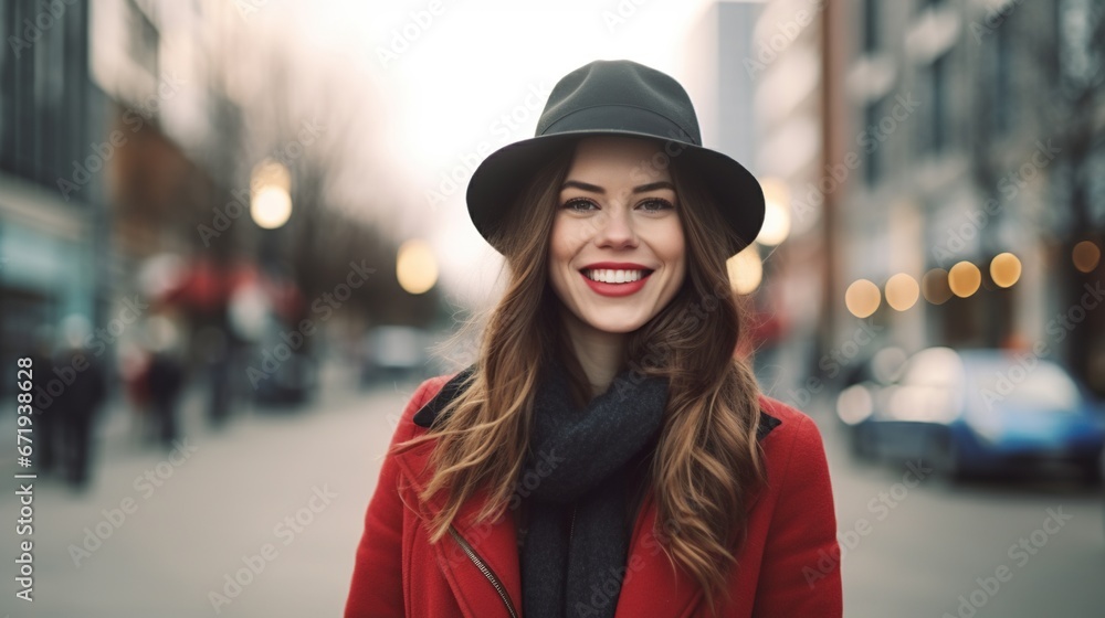 portrait of a woman in the city portrait of a woman in the city