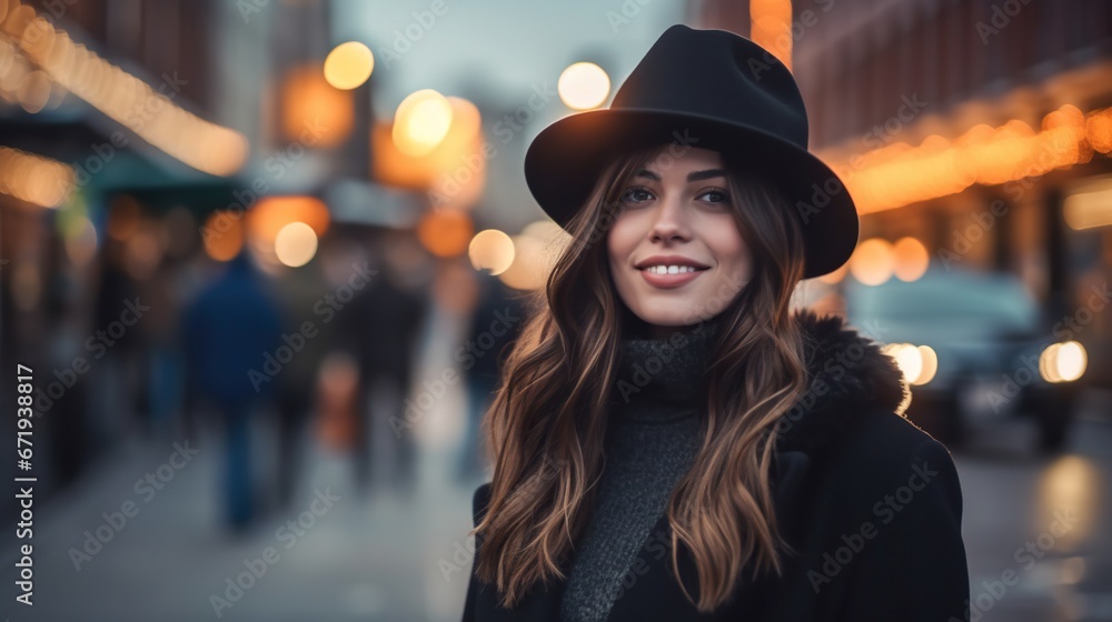 portrait of a woman in the city portrait of a woman in the city
