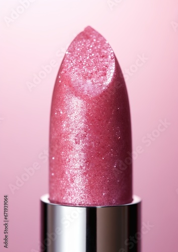 Wallpaper Mural closeup pink lipstick silver cap galaxy melting pixels product wow bite luxurious magical view extremely Torontodigital.ca