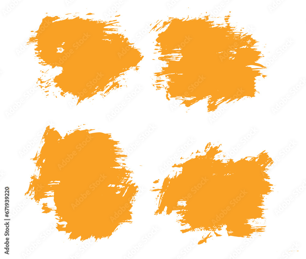 Obraz premium Distressed vector yellow color brush stroke background