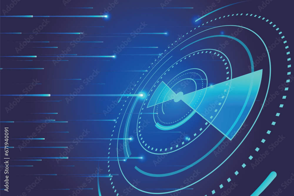 Obraz premium X-ray and radar scanning vector graphics abstract technology Technical background