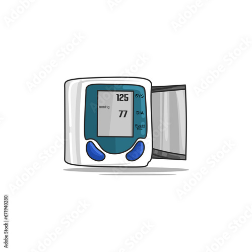 Illustration vector graphic of Sphygmomanometer with white background