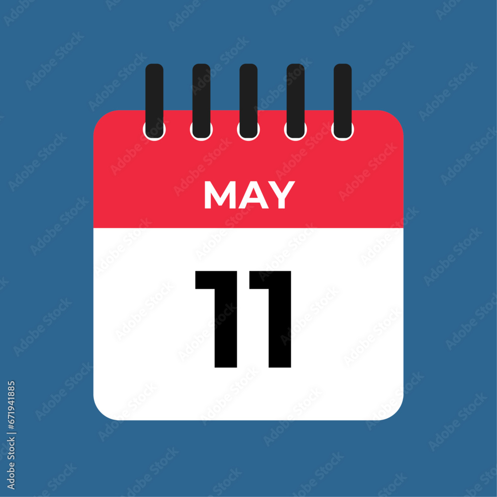 may 11 calendar reminder. 11 may daily calendar icon template. Calendar 11 may icon Design template. Vector illustration may 11 calendar reminder. 11 may daily calendar icon template. Calendar 11 may icon Design template. Vector illustration