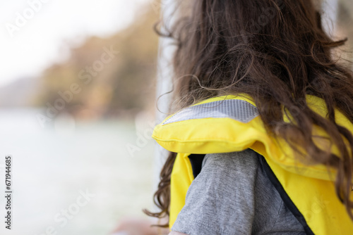 Girl in a lifejacket photo