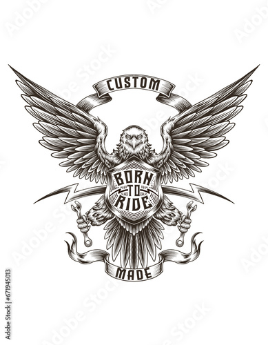 Eagle Bikers Logo Illustration 