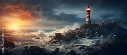 A lighthouse that towers over the sea 3 photo