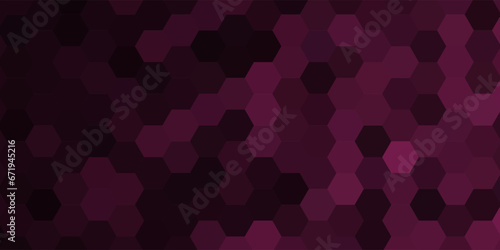 abstract dark purple geometric background with hexagon shape
