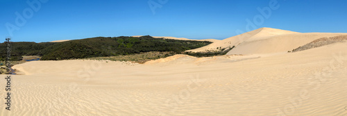 Cape Reinga Iconic Te Paki Giant Sand Dunes: A Natural Wonder and Tourist Attraction in Northland, New Zealand