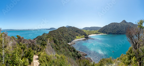 Busby Head Track Lookout: Majestic Ocean and Coastal Landscape near Whangārei Heads in Northland, New Zealand