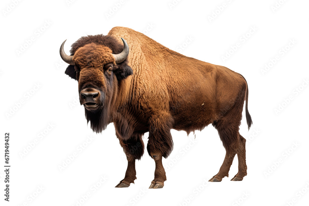 Bison isolated on white background Bison isolated on white background