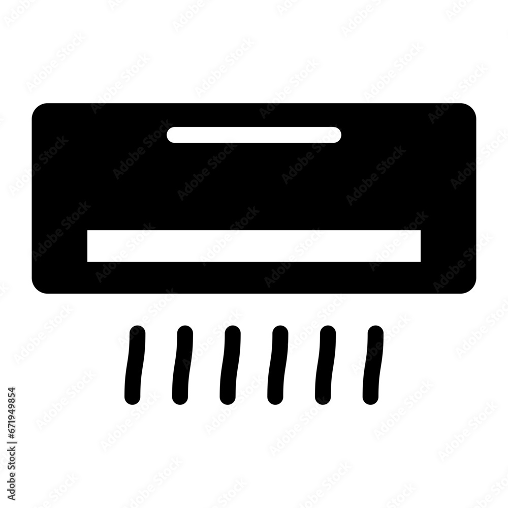 Air Conditioner black solid glyph icon Air Conditioner black solid glyph icon