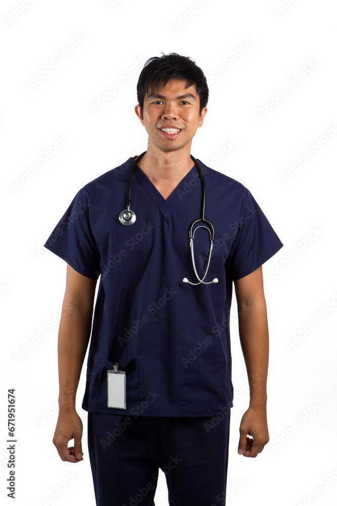 Portrait of an Asian Male Doctor or nurse. Portrait of an Asian Male Doctor or nurse.