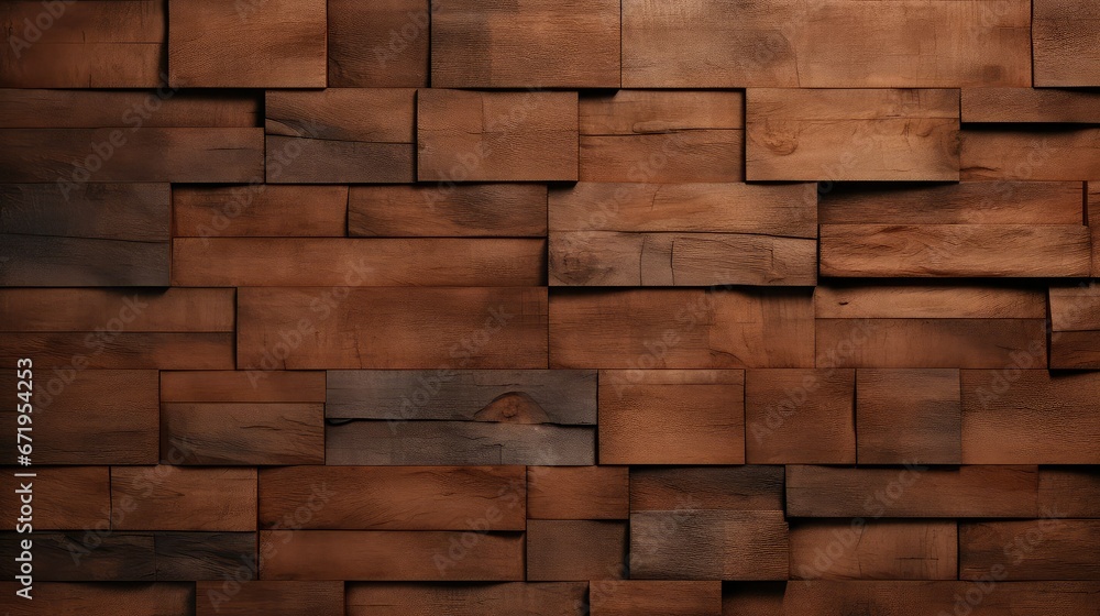Obraz premium wooden bricks wall background